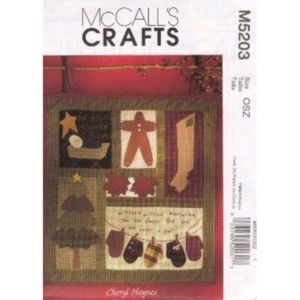 McCall’s Crafts 5203 Christmas Wall Hanging or Quilt Sewing Pattern